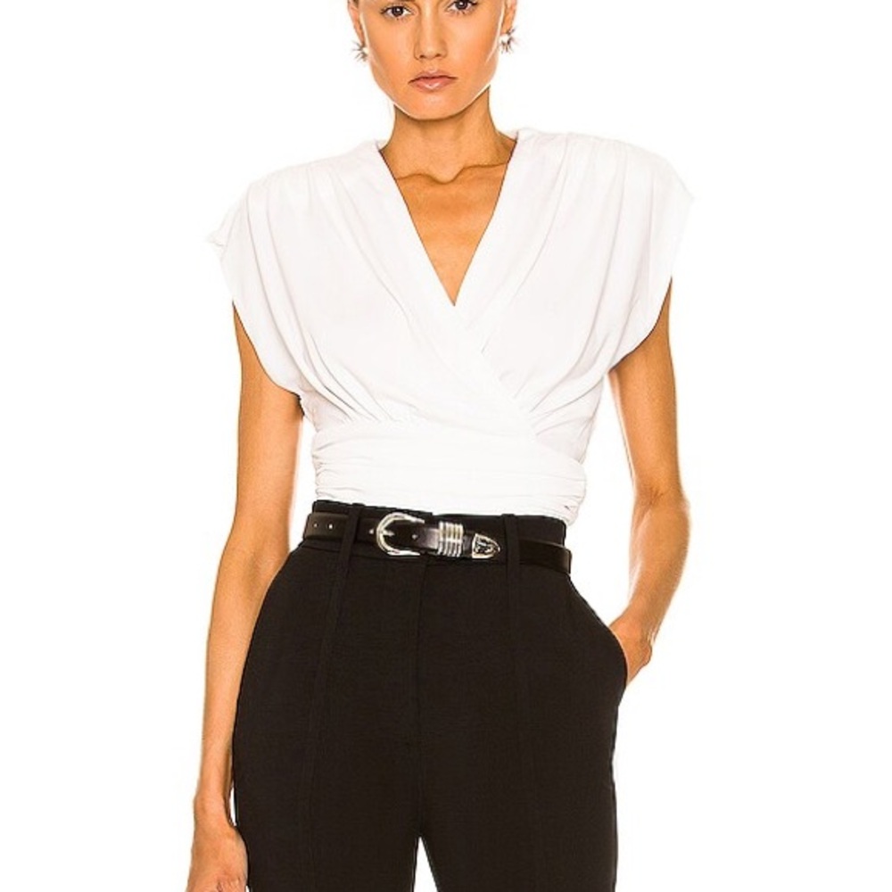 Elegant White Wrap Top